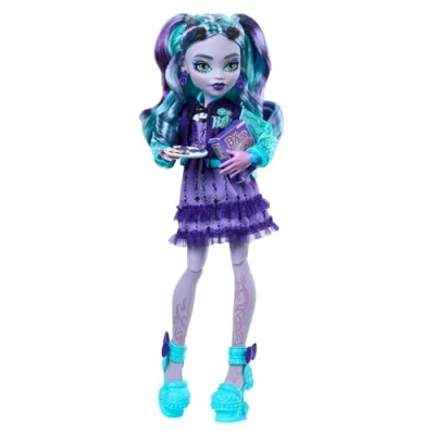 Image de Monster High poupée Twyla Journal des Horreurs, et Accessoires sur Le thème du Club de Jeux société, avec Blouson Universitaire, Album de, Jeu société Cookies, HXW31