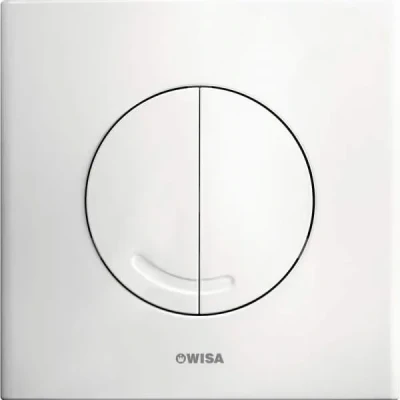 Image de Wisa Excellent XS Plaque de commande double chasse pour bâti WC Blanc