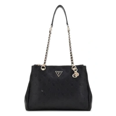 Image de Guess Cresidia Status Satch Cabas, Femme, Taille: One Size, Schwarz
