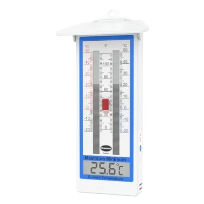 Image de Brannan Thermomètre Maximum et Minimum pour Serre de Jardin, Mur, en intérieur ou extérieur
