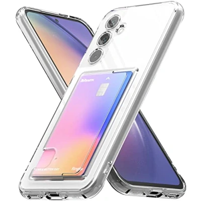 Image de Ringke Compatible avec Coque Portefeuille Samsung Galaxy A54 5G [Fusion Card] Transparente Solide Rigide Back TPU Souple Bumper Étui Porte Cartes Antichoc Protection [Militaire Défense] Clear