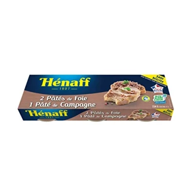 Image de HENAFF Set Mixte 2 Foie + 1 Campagne 3 x 78 g Lot de 8