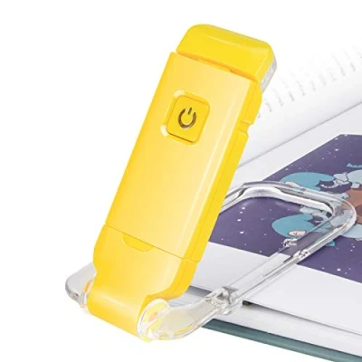 Image de HONWELL lampe de lecture à pince LED pour livre, livres au lit, lumière douce les yeux, rechargeable par USB, 2 réglages luminosité la protection des jaune