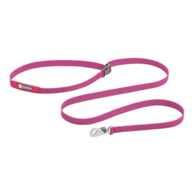 Image de RUFFWEAR Flagline Laisse pour Chien Multi Usage Mains Libres sans Traction légère réglable et Robuste Anti nœuds la Promenade Le Dressage du Rose Alpenglow 1,9 m