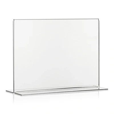 Image de Lot de 10 supports publicitaires DIN A5 En forme T format paysage plexiglas d&#039;origine