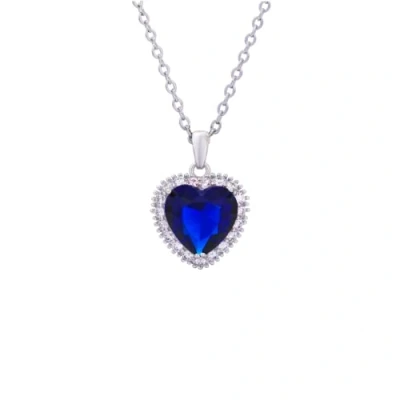 Image de CHERUBIC Collier Titanic en forme de cœur l&#039;océan avec pendentif éternel cristal zircon brillant Cadeau pour femme (blanc), Zircone cubique, cubique