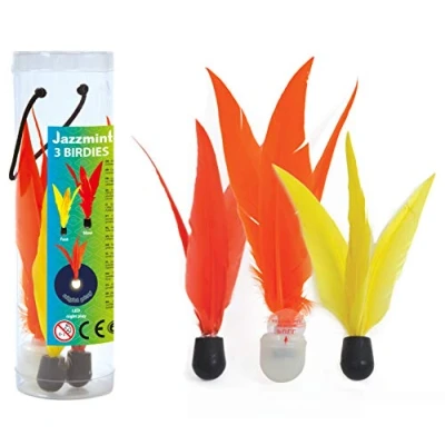Image de Schildkröt JAZZMINTON BIRDIES (volants de remplacement), lot 3 pièces: 1 lent/1 rapide/1 LED pour le jeu nuit, 970156
