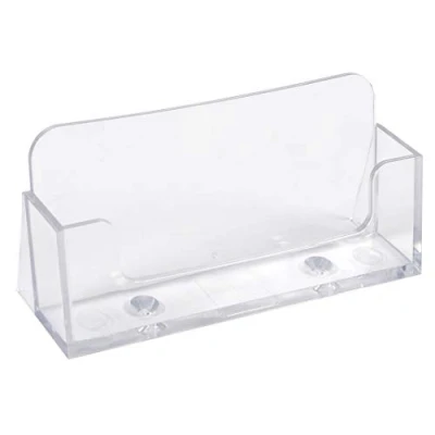Image de Exacompta Réf. 71058D Lot de 16 distributeurs cartes visite 1 compartiment profondeur 18 mm pour 50 Dimensions : Prof.3,4 x larg.10,2 Haut.4,7 cm Transparent
