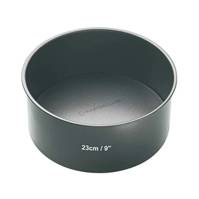 Image de MasterClass Plat À Gâteaux Avec Fond Amovible, Antiadhésif, En Acier Au Carbone Robuste De 1 mm, Sans PFOA, 23 cm (9&quot;), Gris
