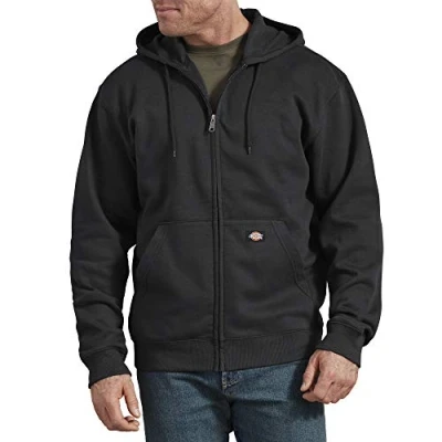 Image de Dickies Sweat à Capuche zippé en Polaire Blouson de Polyester molletonné, Gris foncé, S Homme