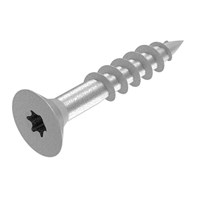 Image de SECCARO Lot de 250 vis à bois pour panneaux d&#039;aggloméré, 5 x 30 mm, en acier inoxydable V2A VA A2, avec filetage partiel, TX/six pans creux