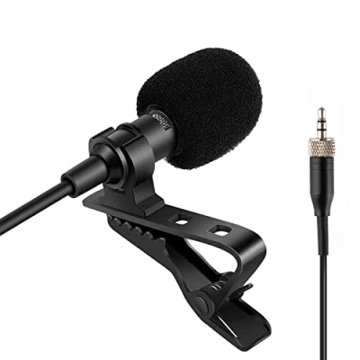 Image de Sujeetec Microphone Lavalier à Revers Compatible avec Sennheiser Émetteur sans Fil G1 G2 G3 Unidirectionnel Condenseur