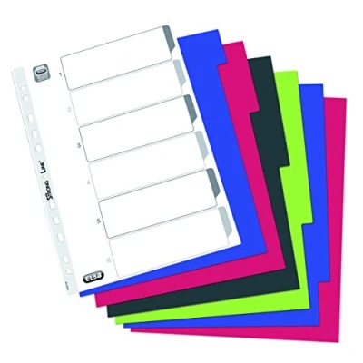 Image de Elba Eleganzia Intercalaire 6 positions A4 Couleurs Assorties