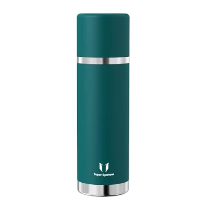 Image de Super Sparrow Gourde Isotherme 1000ml Bouteille INOX sans BPA Couvercle étanche Qui Sert de Tasse Maintient la Température 12/24h (Chaud/Froid)