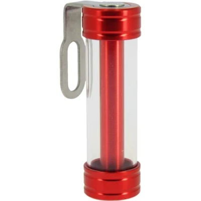 Image de Support de vignette Moto Cylindrique ALU 50X30 mm Rouge