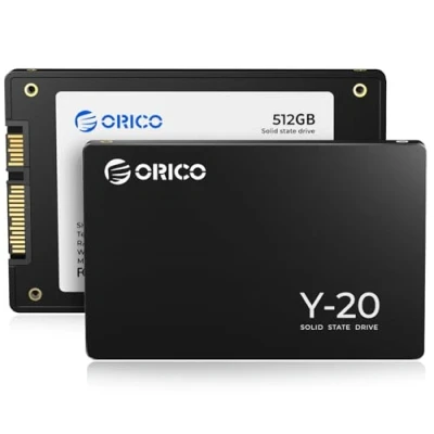 Image de ORICO 512Go 2,5 Pouces SSD Interne SATA III 6Gb/s, 3D NAND Jusqu&#039;à 500Mo/s Vitesse de Lecture, Compatible avec Les Ordinateurs Portables et PC Bureau Y20