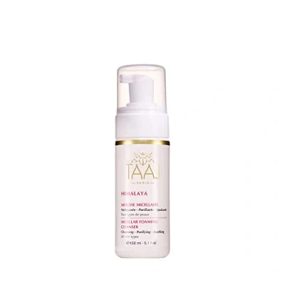 Image de TAAJ Mousse Micellaire HIMALAYA Nettoie, Démaquille &amp; Élimine les impuretés Peau Propre, Douce Souple Propriétés Apaisantes Teint Frais Lumineux Végan Cruelty Free 150 ml