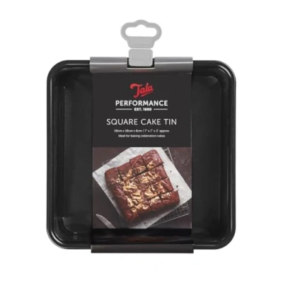 Image de Tala Moule à gâteau carré Performance, Noir, 18 cm