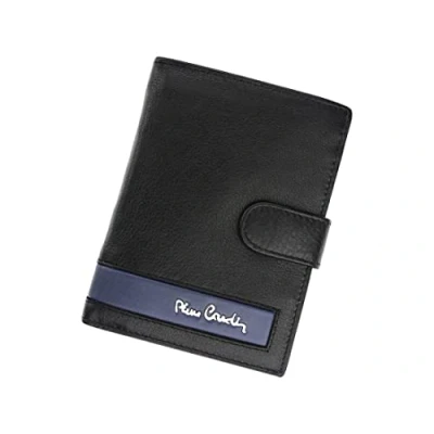 Image de Pierre Cardin CB Tilak26 331A RFID, Portefeuille Homme, Cuir Naturel, 10 Fentes pour Cartes, Poches Monnaie et Billets, 10x13x2,5 cm, Noir Bleu