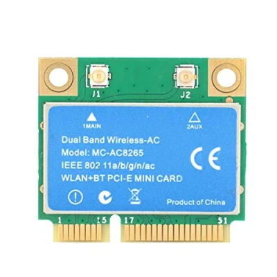 Image de VBESTLIFE Carte Mini PCI E, Réseau sans Fil Double Bande 1200M 2,4 GHz / 5 GHz, pour Puce Intel 8265, Prise en Charge 802.11a B/G/N/AC
