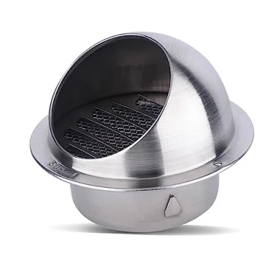 Image de Capuchon de Capot Cheminée en Acier Inoxydable 304,Chapeau Ventilation Hotte,Capot d&#039;Aération Rond,Chapeau Pluie,50mm 300mm,pour Tuyau d&#039;Échappement Hotte (300mm/11.8in)
