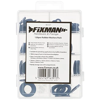 Image de Fixman 961227 Coffret de Rondelles en Caoutchouc 120 pièces