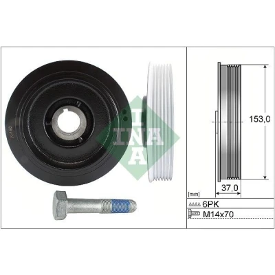 Image de INA 544 0058 20 Kit de poulies, vilebrequin PEUGEOT: Partner I Combispace, 206 3/5 portes, Expert Van, CITROËN: Berlingo / First Van