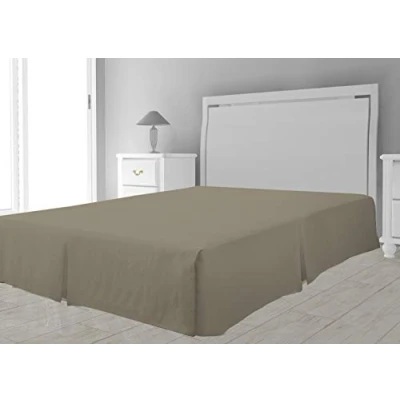 Image de Cache sommier microfibre 160 x 200 cm Taupe