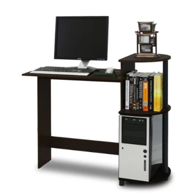 Image de Furinno Compact Bureaux d&#039;Ordinateur, Bois, Expresso, Taille Unique, Espresso/Noir, One Size