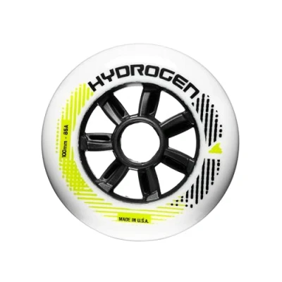 Image de Rollerblade Hydrogen 100/85a (8pcs) Rollers en Ligne Adulte Unisexe, Blanc, 8 x 100mm/85A