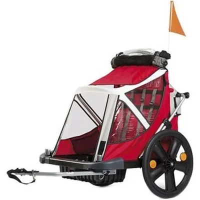 Image de B bellelli Travel Remorque pour Enfants, à accrocher au vélo Les Enfants d’Un Poids Maximal de 16 kg et d’Une Taille maximale 1,10 m Accrochage Rouge