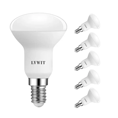 Image de LVWIT 5W Ampoule LED E14 R50, Equivalent à Incandescente 50W, 470Lm 2700K Blanc Chaud, Non Dimmable, Lot de 6