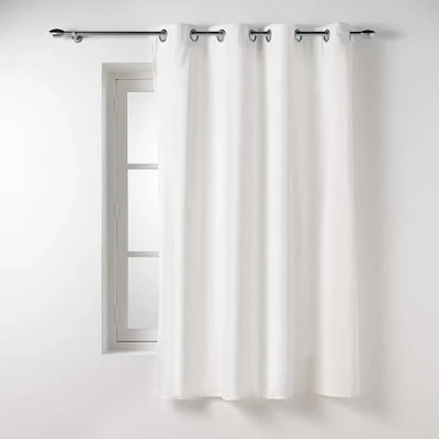 Image de douceur d&#039;intérieur, Rideau à Oeillets (135 x 180 Cm) Twily Blanc, Coton / Polyester Recyclé