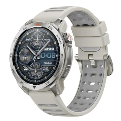 Image de Mibro GS Pro2 Montre Multisports Connectée 1,43&quot; AMOLED avec Bi Band GNSS, Smartwatch pour Natation, Cyclisme, Running, Randonnée, Ski et Padel (Blanc)