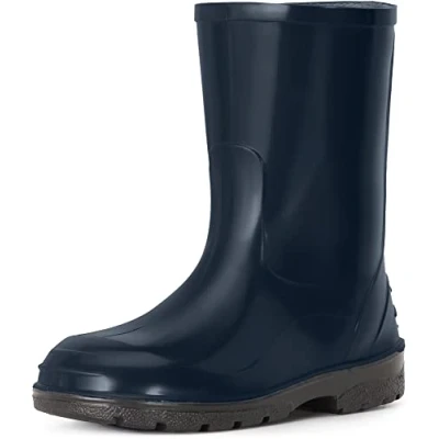 Image de Ladeheid Bottes de Pluie Mixte Enfant en Caoutchouc Resistantes à l&#039;eau pour Fille et Garçon Chaussures Imperméables LA 972 (Bleu Foncé/Noir, 24 EU)