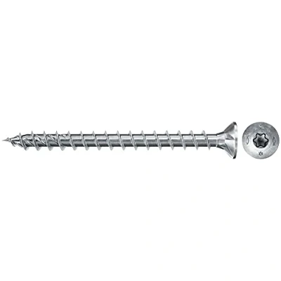 Image de fischer Vis à bois PowerFast II 5,0x60 Tête fraisée, empreinte TX, zingué blanc, filetage total/Boite de 100