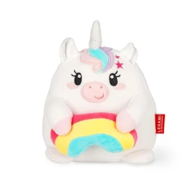 Image de Legami Peluche Super Soft, thème Unicorn, Format Mini, avec Carte d&#039;Identité Personnalisable, Tient Debout, 14x15x12 cm