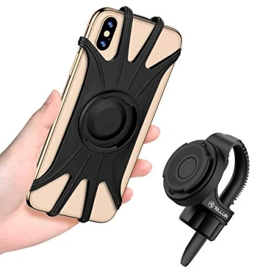 Image de TELLUR BPH100 Support Mobile pour vélo, Universel Mobile, Guidon de Moto ou Rotation à 360, réglable téléphone, jusqu&#039;à 6,5&#039;&#039;
