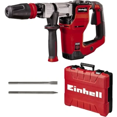 Image de Einhell Marteau Démolisseur TE DH 12 (1050 W, J, Fréquence de Frappe : 4100 trs/min, Livré en Coffret avec Burin Pointu et Plat)