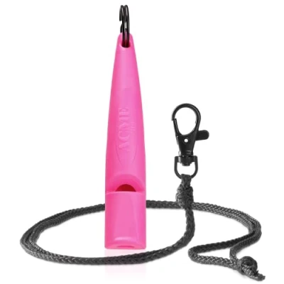 Image de ACME sifflet pour Chien n 211,5 (Mise à Jour 2023) avec Bande de en Noir Mat Alpha Idéal Le Rappel Grande portée Fréquence standardisée (DG Pink)