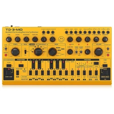 Image de Behringer TD 3 MO AM Desktop Synthesizer “Modded Out Analog Bass Line (Amber Color) for Musicians