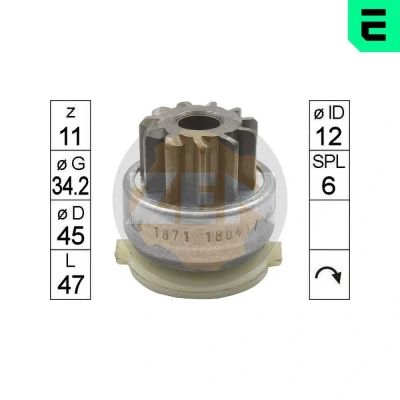 Image de ERA ZN1871 Embrayage à roue libre, démarreur