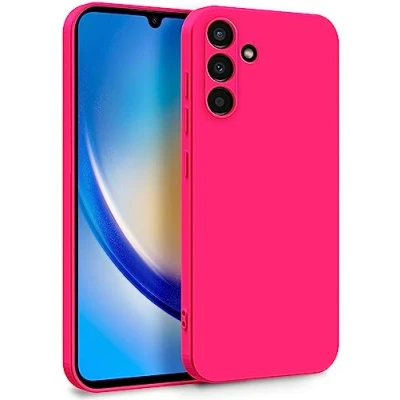 Image de MyGadget Coque pour Samsung Galaxy A34 5G Case TPU Souple &amp; Soft avec Doublure Microfibre Cover Protection Extra Fine Légère Rose Foncé