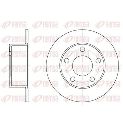 Image de REMSA 6123.00 Disque de frein Essieu arrière 245, 245 10 5 plein AUDI: A6 C5 Avant, Berline, C4 VOLKSWAGEN: Passat B5 GP Break