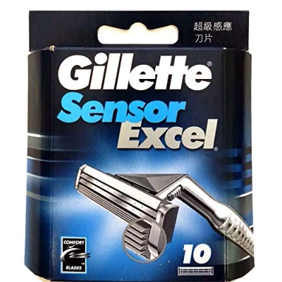 Image de Gillette Lot de 3 paquets 10 lames rasoirs Sensor Excel