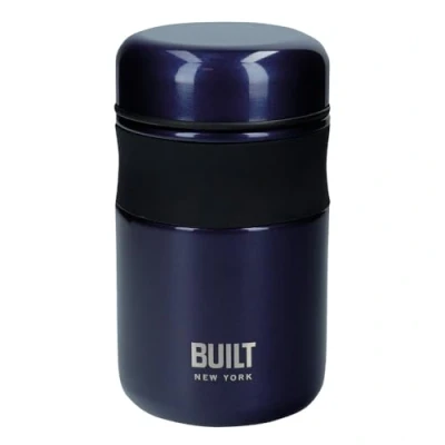 Image de Built Gamelle Isotherme Double paroi pour Repas Chauds et Froids, Acier Inoxydable, Bleu Marine, 490 ml