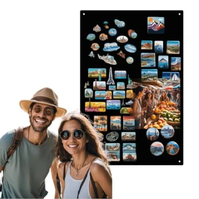 Image de Anwicar Tableau Magnétique Effaçable en Acier Idéal pour Aimants et Notes Noir Mural Compatible avec Marqueurs Craie Kit de Montage Inclus 60x40cm