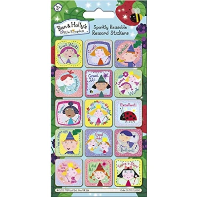 Image de Paper Projects Holly Autocollants de récompense Brillants Ben and Holly&#039;s Little Kingdom Produit sous Licence Officielle Réutilisables sur des Surfaces Non poreuses, 01.70.12.050, 19.5cm x 9.5cm