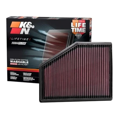 Image de K&amp;N Filtre à air compatible avec BMW série 5 (G30/G31) / 6 GT/série 7 (G11/G12) X3 (G01) X4 (G02) X5 (G05) X7 (G07) (33 3079)