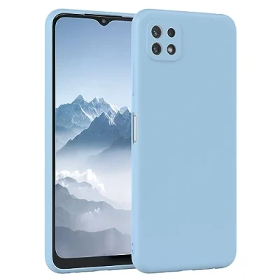 Image de EAZY CASE Coque de Protection En silicone pour Samsung Galaxy A22 5G Bleu Souple Résistant aux chocs Avec l&#039;appareil photo Fine qualité supérieure